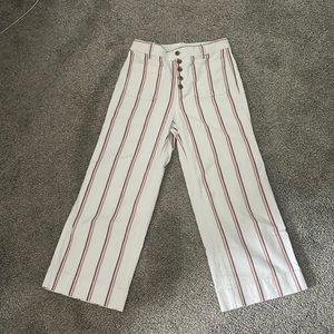 High rise wide-leg crop